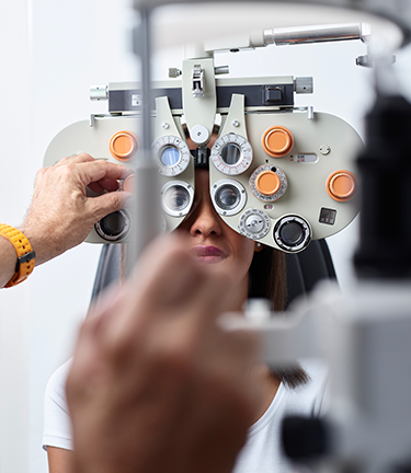 Vision coverage provided as insured partakes in vision exam